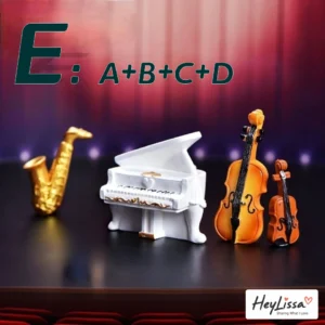 4-Piece Miniature Musical Instrument Set - Tiny Piano, Violin, Cello & Saxophone - Perfect for Dollhouse, Fairy Garden, Cake Toppers & Gifts for Music Lovers