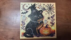 c77f5b291c07452e2fa3fc446b584571 Spooky Cat Diamond Painting Kit – Cozy Fall DIY Art & Anxiety Relief (Pre-Order)